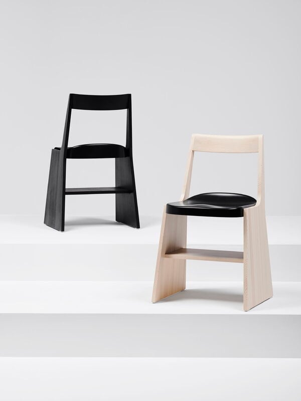 Dining chairs, MC19 Fronda chair, pine - black, Black