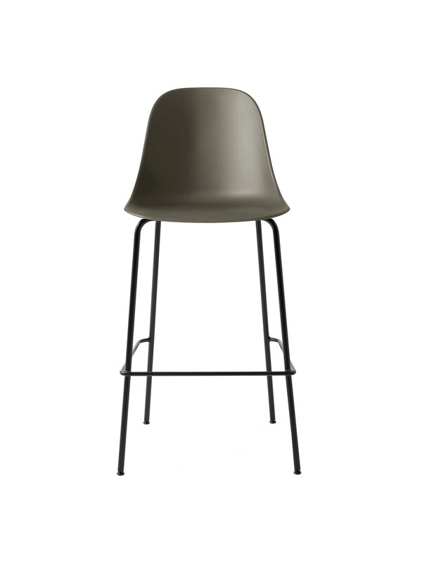 Bar stools & chairs, Harbour bar side chair 75 cm, olive - black steel, Green