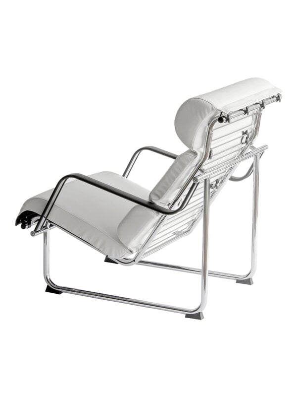 Armchairs & lounge chairs, Remmi lounge chair, chrome - white leather, White