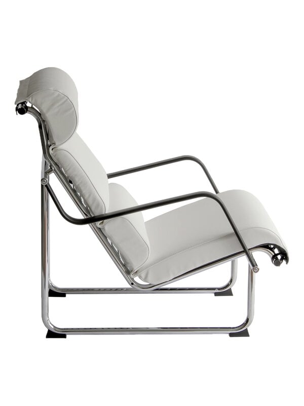 Armchairs & lounge chairs, Remmi lounge chair, chrome - white leather, White