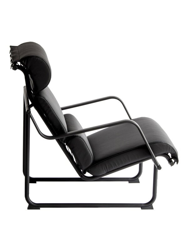 Armchairs & lounge chairs, Remmi lounge chair, black - black leather, Black