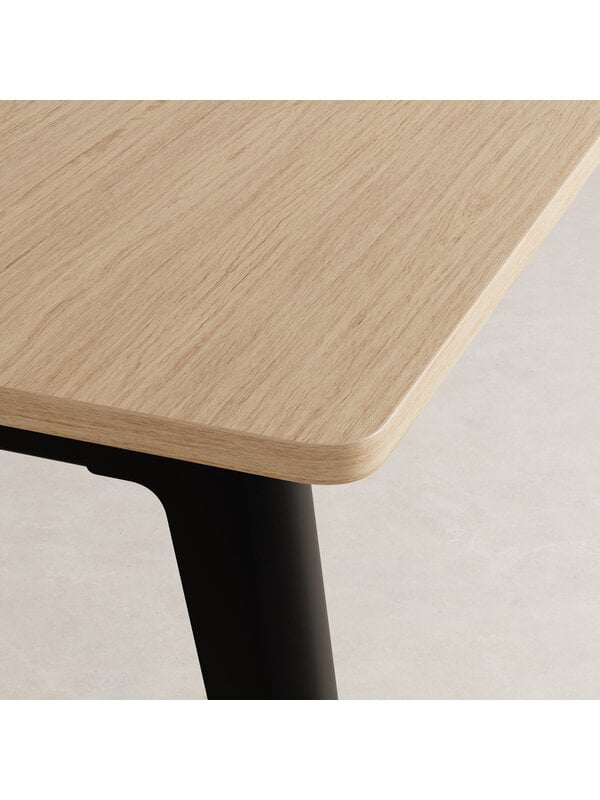 Ruokapöydät, New Modern pöytä 220 x 95 cm, tammi - grafiitinmusta, Musta