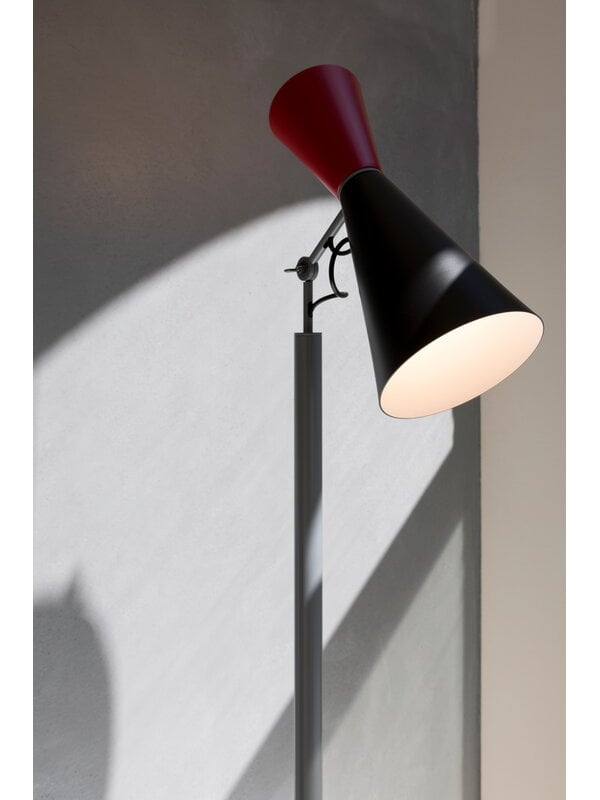 Lampadaires, Lampadaire Parliament, noir - rouge, Noir