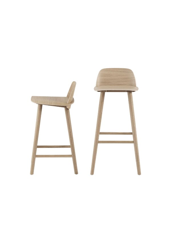 Bar stools & chairs, Nerd bar stool, 75 cm, oak, Natural
