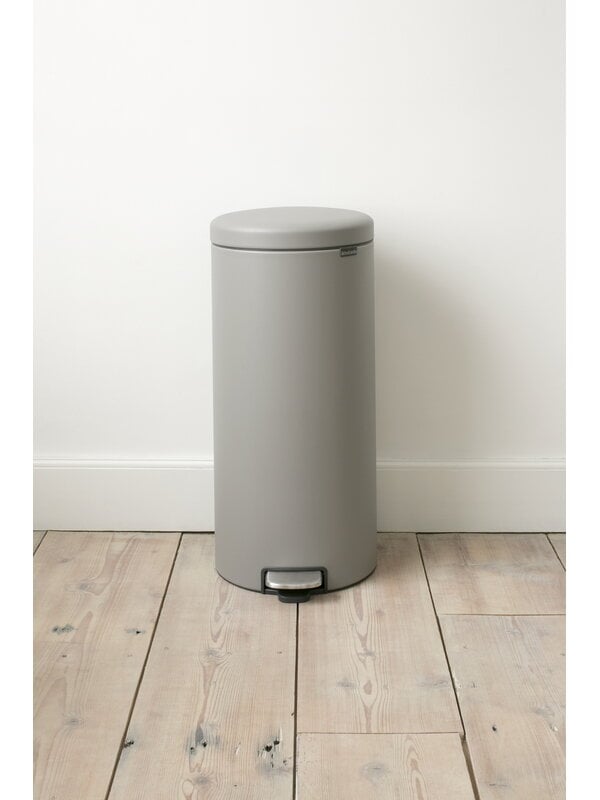 Waste bins, newIcon pedal bin 30 L, Sense of Luxury, grey, Gray