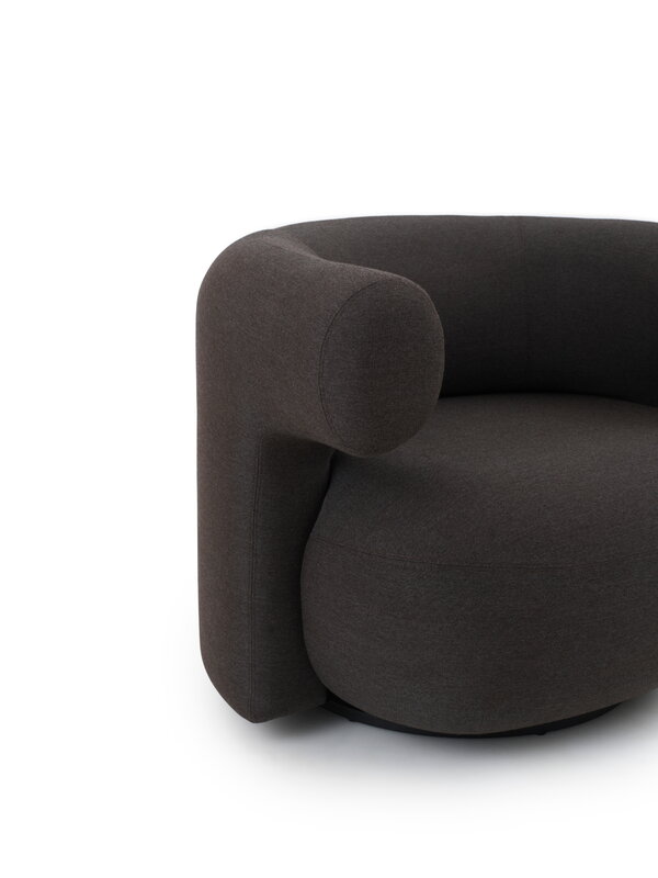 Armchairs & Lounge chairs, Burra Outdoor lounge chair, swivel with return, Natte chestnut, Brown