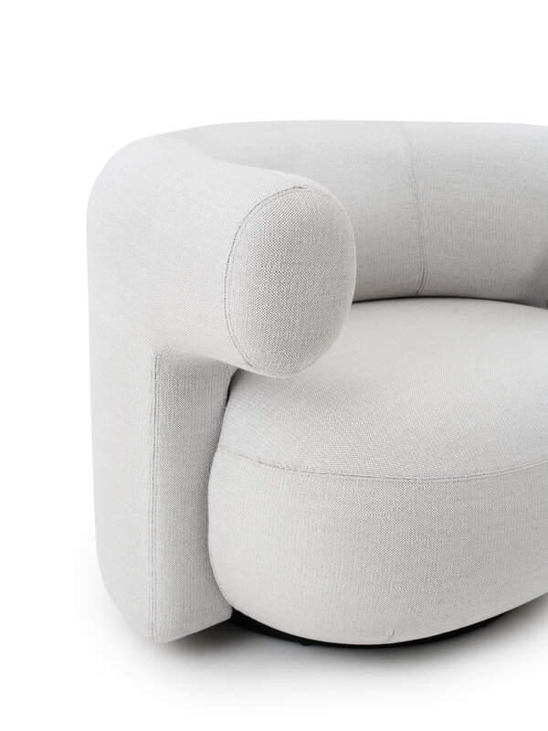 Armchairs & Lounge chairs, Burra Outdoor lounge chair, swivel with return, Savane Whisper, Gray