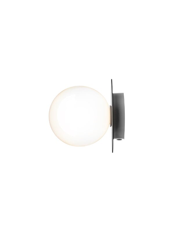 Wall lamps, Liila 1 wall/ceiling lamp, small, silver - opal, White