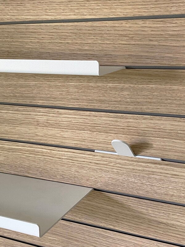 Mobili espositori, Pannello a parete W001, rovere - grigio, Naturale