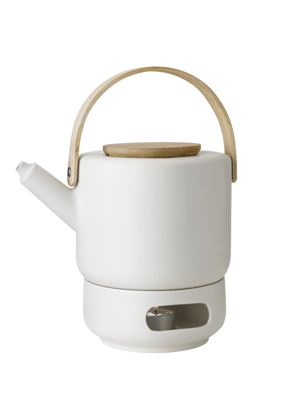 Coffee pots & teapots, Theo teapot warmer, sand, White