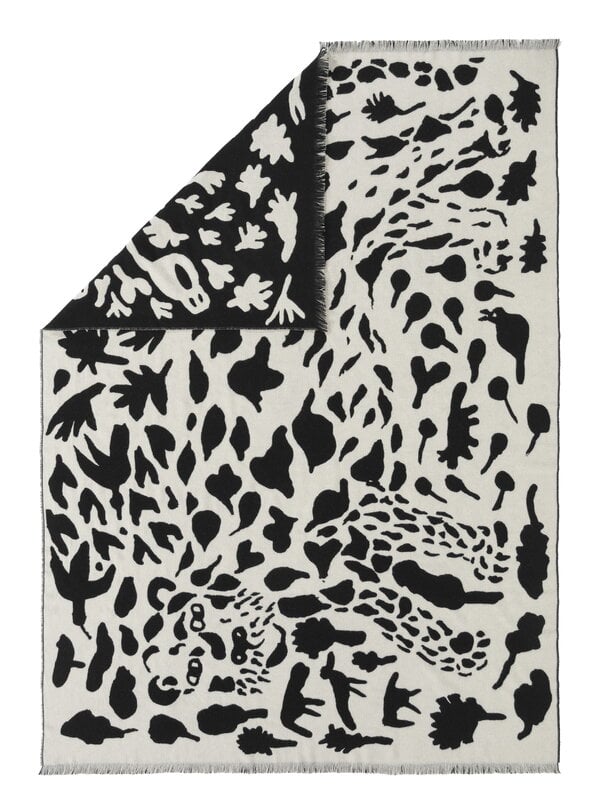 Throws & bed covers, OTC Cheetah blanket, black - white, Black & white