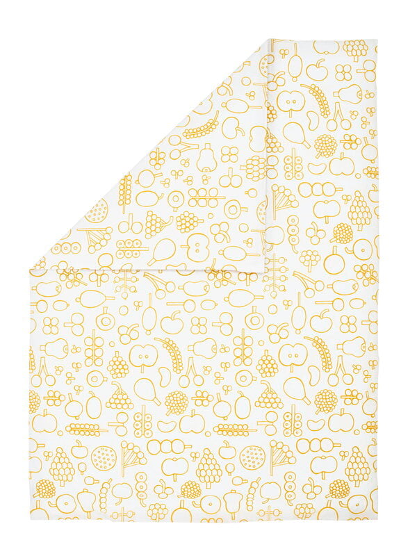 Duvet covers, OTC Frutta duvet cover set, 150 x 210 cm, yellow, White