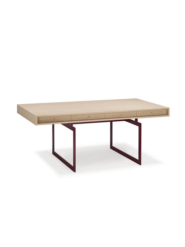 Desks, Office desk, oak - red frame, Multicolour