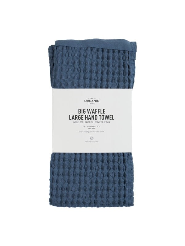 Asciugamani da bagno, Asciugamano Big Waffle, 50 x 130 cm, grigio blu, Grigio