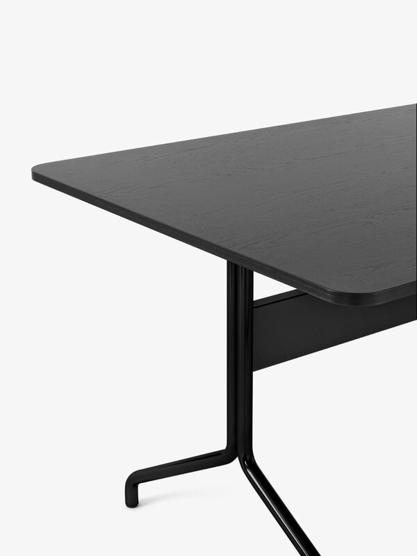 Tables de salle à manger, Table Pavilion AV19, noir - chêne laqué noir, Noir