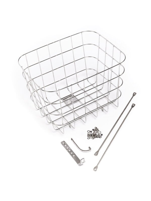 Vélo, Stainless Front Basket, acier inoxydable poli, Argent