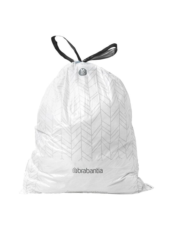 Poubelles, Sacs poubelle PerfectFit, 60 L (M), distributeur de 40 pièces, Blanc