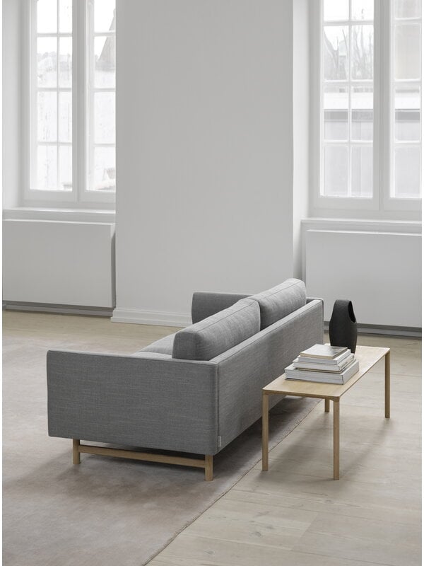 Sofas, Calmo sofa 95, 2-seater, lacquered oak - Sunniva 242, Gray