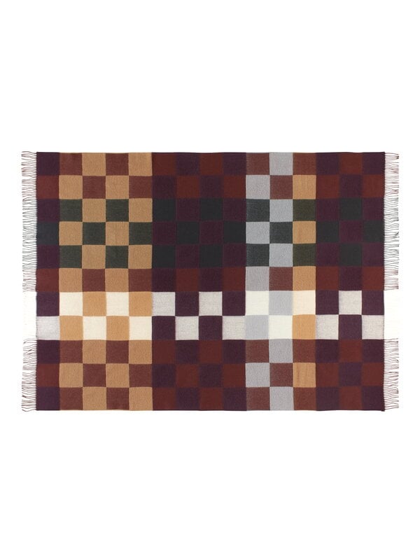 Blankets, Plain Beat throw, warm red, Brown