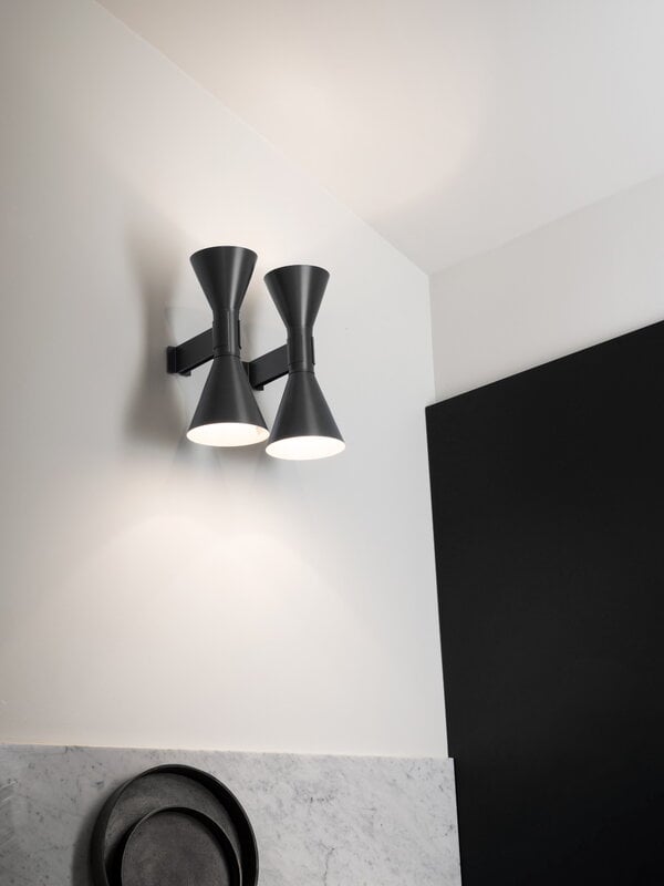 Wall lamps, Applique de Marseille wall lamp, black, Black