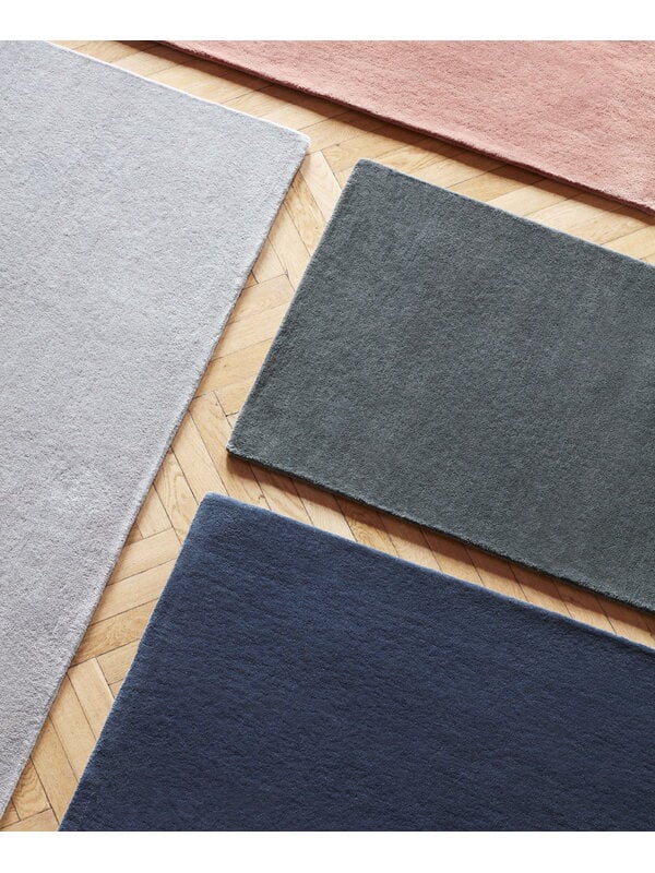 Wool rugs, Raw No 2 rug, dark grey, Gray