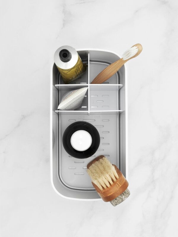 Accessori per il bagno, Organizzatore da bagno ReNew, bianco, Bianco