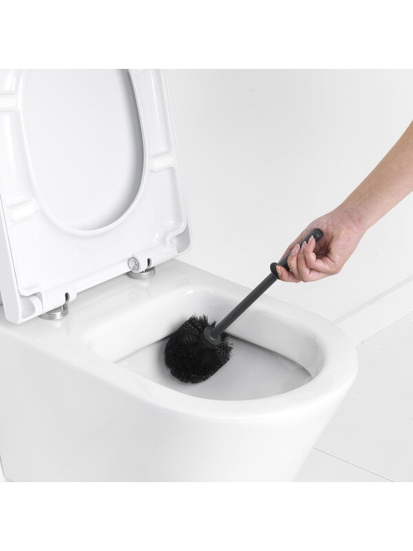 Toilet brushes, ReNew replacement toilet brush, black, Black