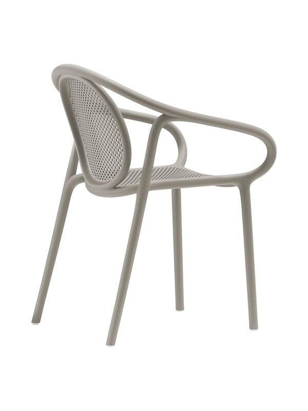 Patio chairs, Remind 3735r armchair, recycled plastic, grey, Gray