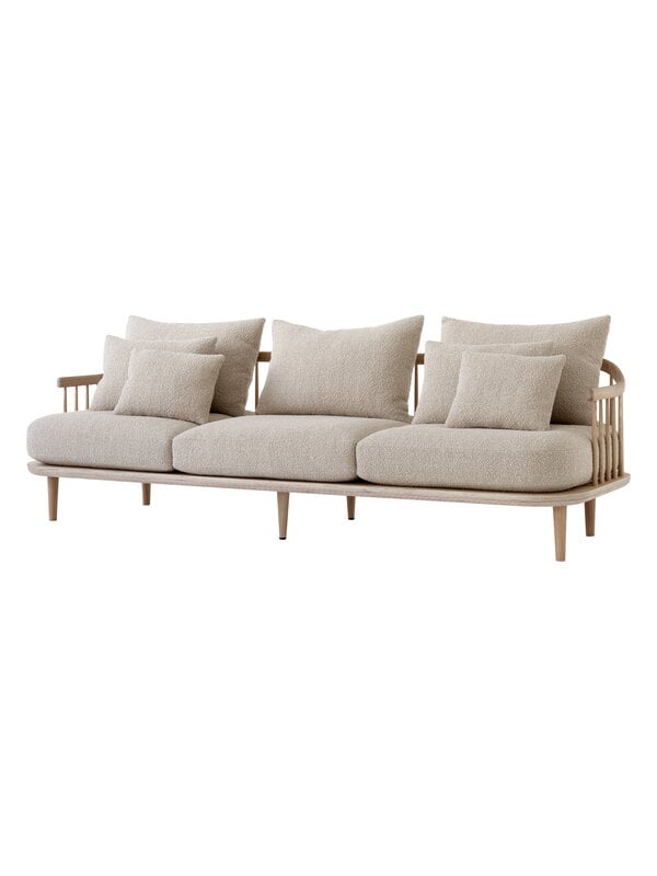 Sofas, Fly SC12 sofa, white oiled oak - Karakorum 003, Beige