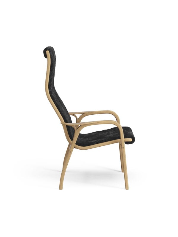 Armchairs & lounge chairs, Lamino easy chair, sheepskin, black, Black