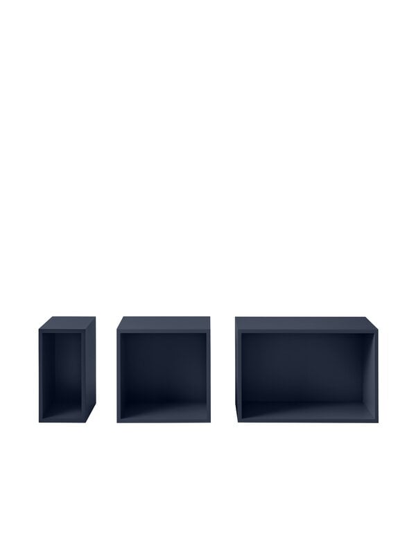 Shelving units, Stacked 2.0 shelf module w/ background, medium, midnight blue, Blue
