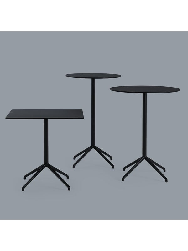 Ruokapöydät, Still Cafe baaripöytä 75 cm, k. 95 cm, musta , Musta