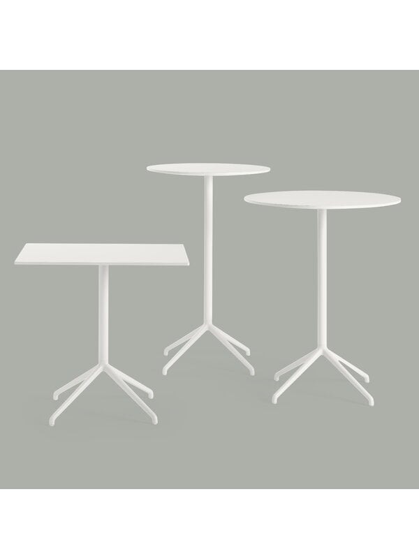 Ruokapöydät, Still Cafe pöytä 75 x 65 cm, valkoinen , Valkoinen