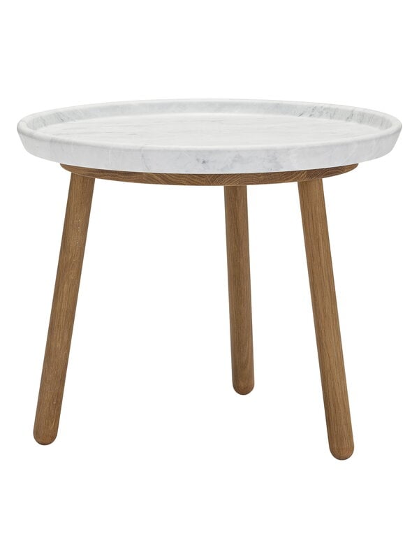 Coffee tables, Tureen table, 52 cm, oak - white marble, White