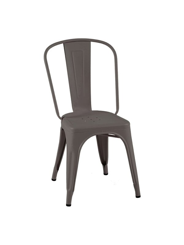 Dining chairs, Chair A, matt gris de paris, Brown