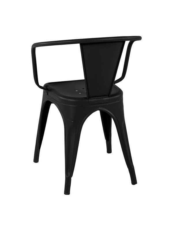 Chaises de salle à manger, Chair A56, noir mat, Noir