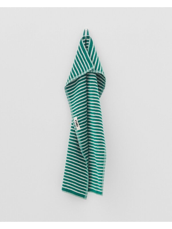 Bath towels, Bath towel, teal green stripes, Green