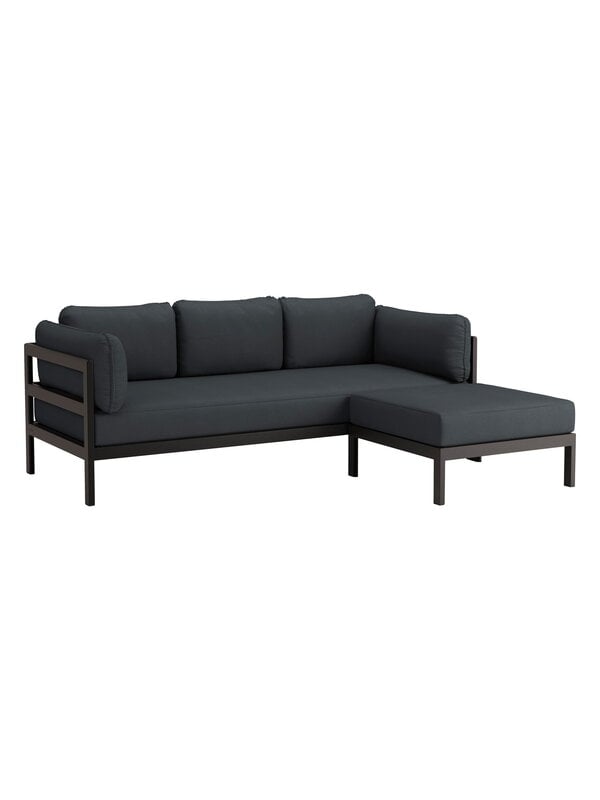 Sofas & daybeds, Easy ottoman, graphite black - slate grey, Gray