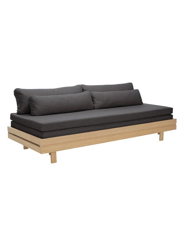 Schlafsofas, Day&Night Schlafsofa, Eiche - Grau Hopper 67, Beige