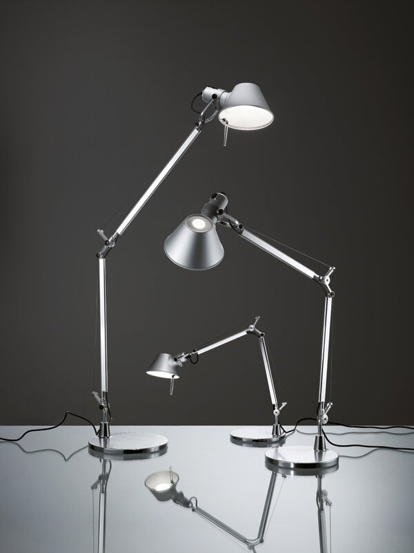 Golvlampor, Tolomeo Lettura golvlampa, aluminium, Silver