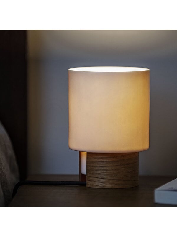 Table lamps, Ilta table lamp 18 cm, white - walnut, White