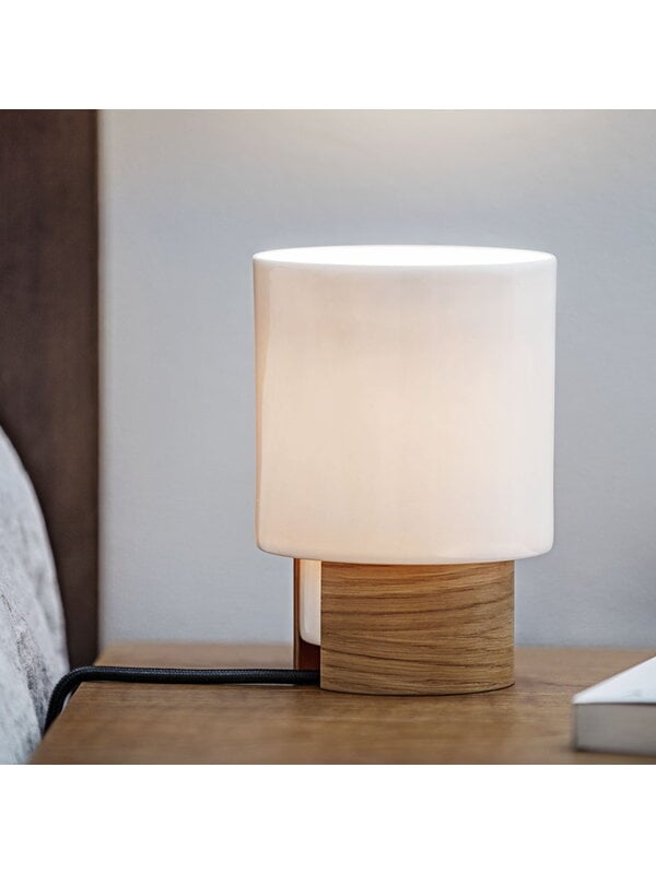 Table lamps, Ilta table lamp 18 cm, white - oak, White