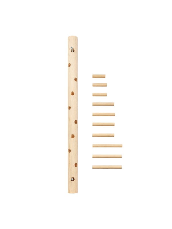 Wall coat racks, Lehto coat rack, 55 cm, pine wood, Natural