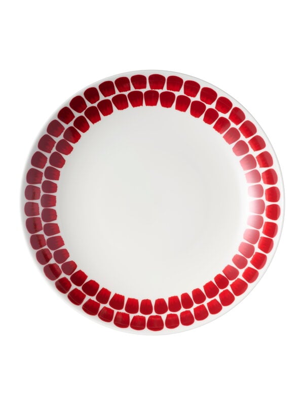 Plates, 24h Tuokio deep plate, 24 cm, red, White