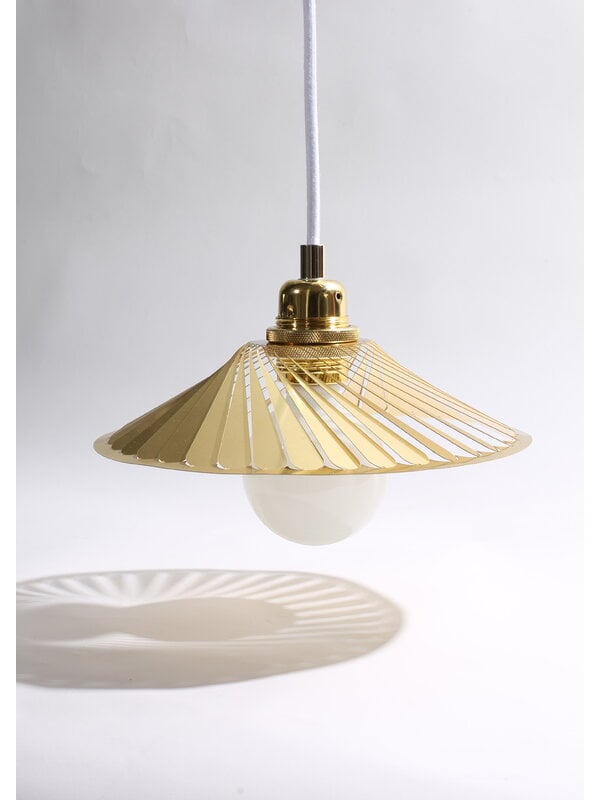 Pendant lamps, Propeller lamp shade, 24 cm, brass, Gold