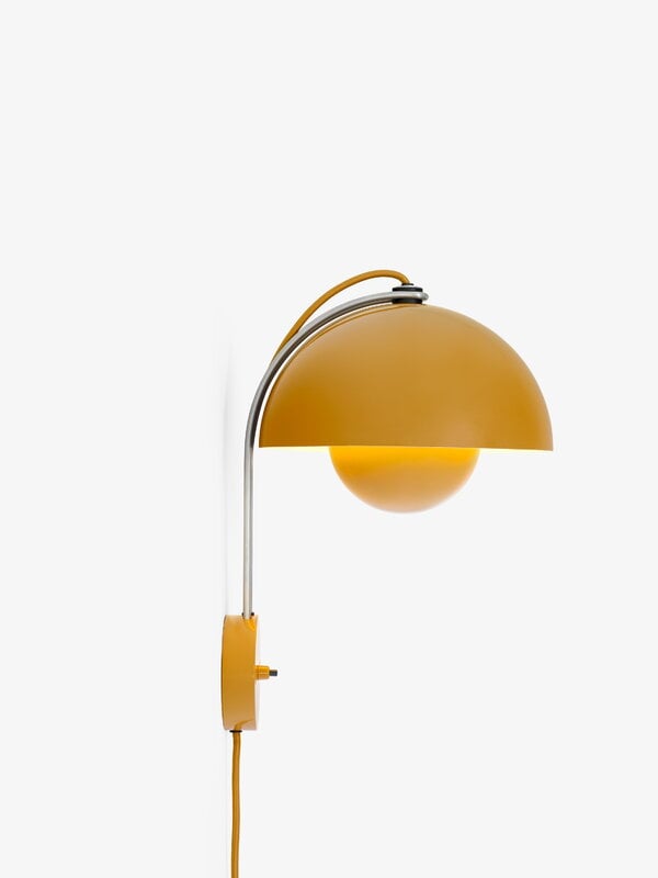 Wall lamps, Flowerpot VP8 wall lamp, mustard, Yellow