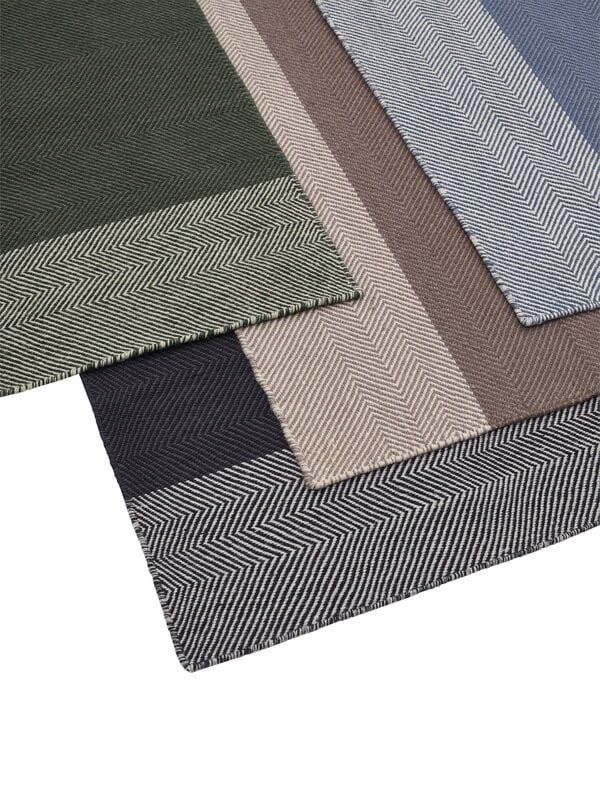 Wool rugs, Varjo rug, dark green, Green