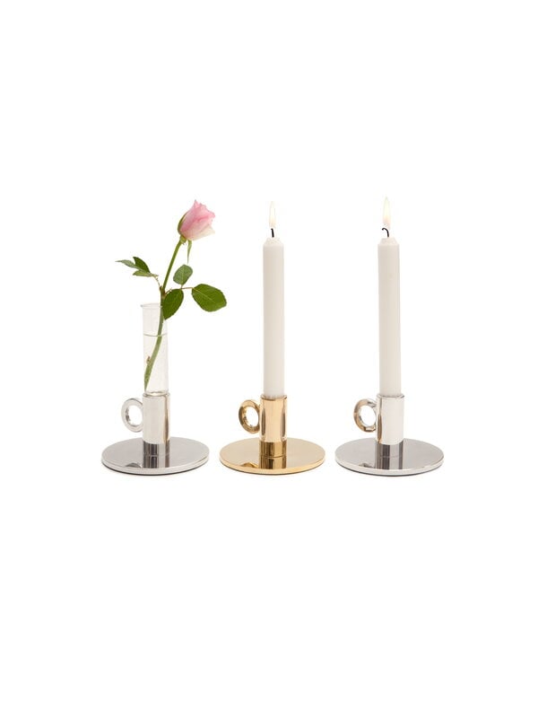 Candleholders, Vesper candleholder, aluminium, Silver