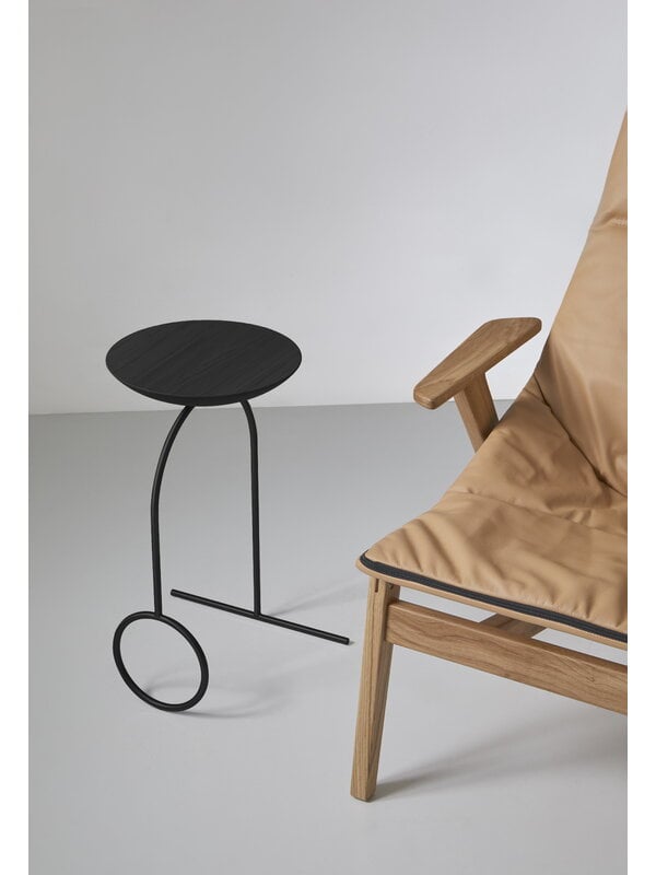 Side & end tables, Giro sculpture table, black, Black