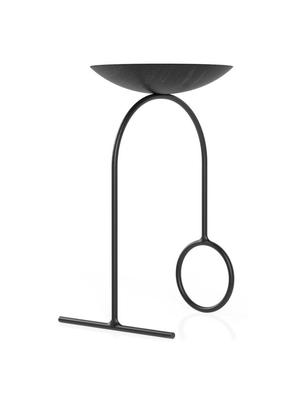 Side & end tables, Giro sculpture table, black, Black